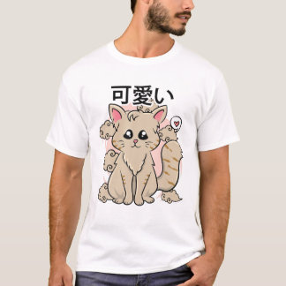 Japanese Aesthetics - Cute Kawaii Anime Cat - Clou T-Shirt