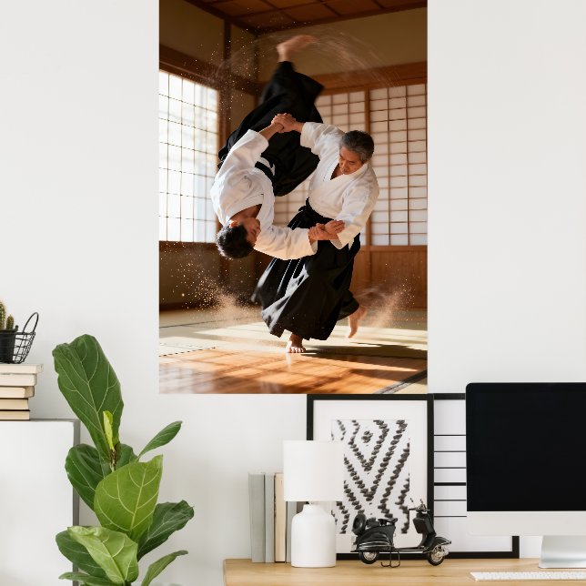 Japanese Aikido Poster (Home Office)
