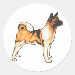 Japanese Akita Classic Round Sticker