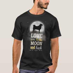 Japanese Akita Inu Love To The Moon T-Shirt
