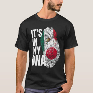 Japanese and Mexican Mix Heritage DNA Flag T Shirt