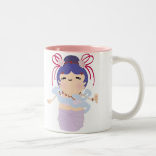 Japanese Angel Doll Two-Tone Coffee Mug