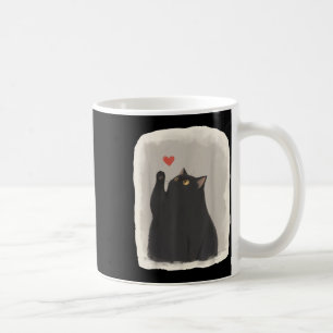 Japanese Anime Cute Cat Heart Kawaii Black Cat Hea Coffee Mug