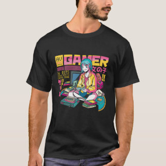 Japanese Anime Girl Clothing Anime Girl Gamer Vapo T-Shirt