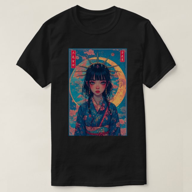 Japanese Anime Girl Fantasy Art 01 T-Shirt (Design Front)
