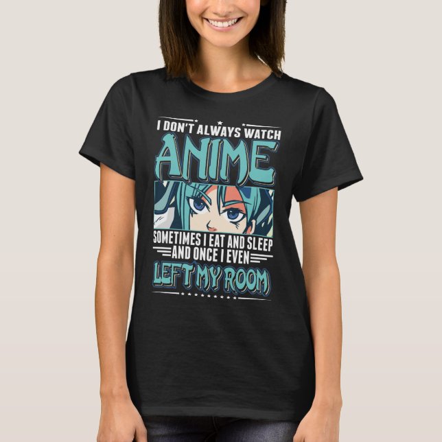 Japanese Anime Girl Otaku Teen Manga Fan T-Shirt (Front)