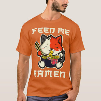 Japanese Anime Kawaii Ramen Noodles Cat T-Shirt