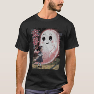 Japanese Anime Pink Cute Ghost Girl Spirit Friend T-Shirt