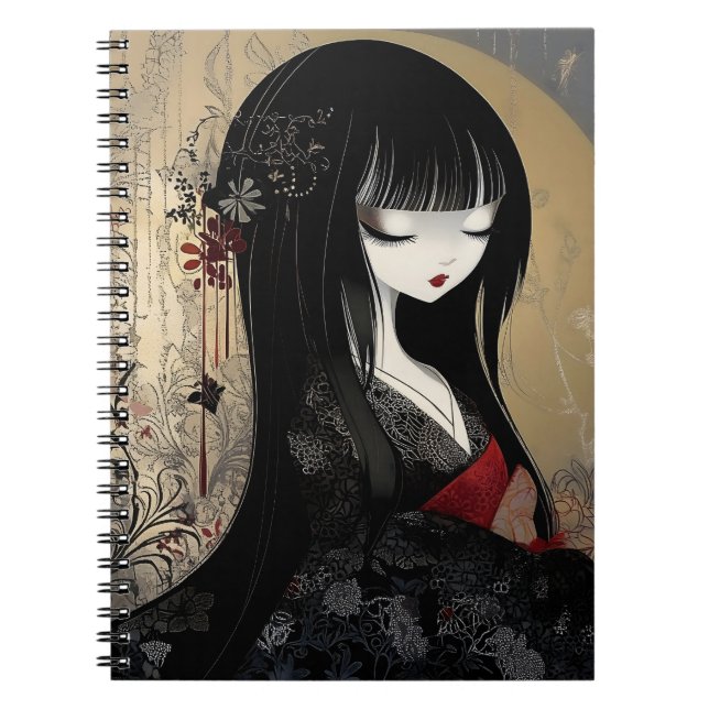 Japanese Anime Queen  Notebook (Front)