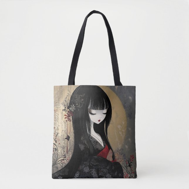 Japanese Anime Queen Tote Bag (Front)