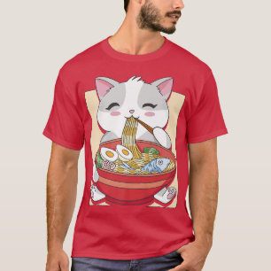 Japanese Anime Ramen Cat Otaku Aesthetic 394 T-Shirt