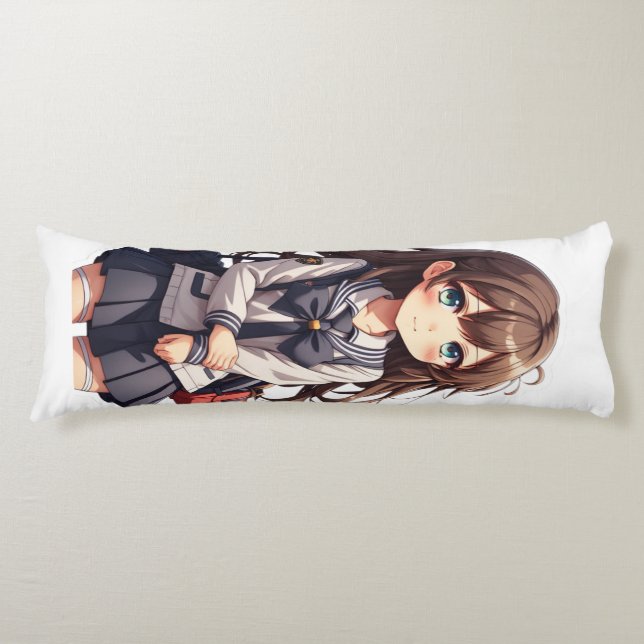Japanese Anime School Girl Body Cushion (Front)