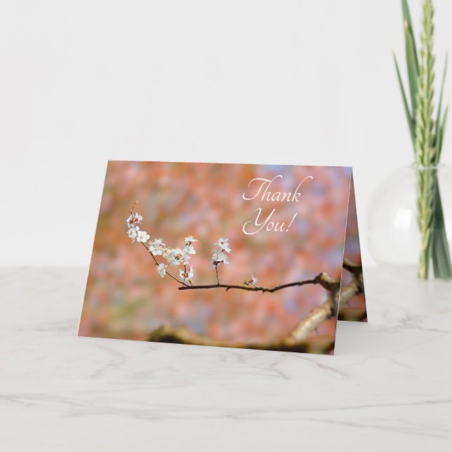 Japanese Apricot flowers Thank You Card (Front)