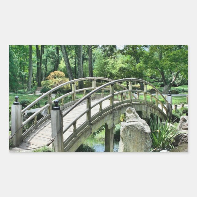 Japanese arch bridge rectangular sticker (Front)