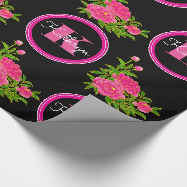 Japanese Art Beautiful Peonies Multi Occasion Wrapping Paper (Corner)