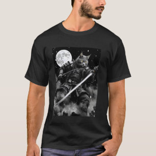Japanese Art Cats Tee Japan Warrior Retro Cat Samu