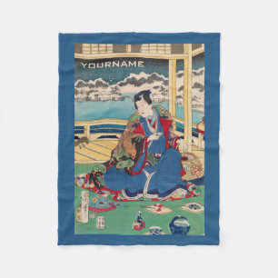 Japanese Art custom fleece blanket