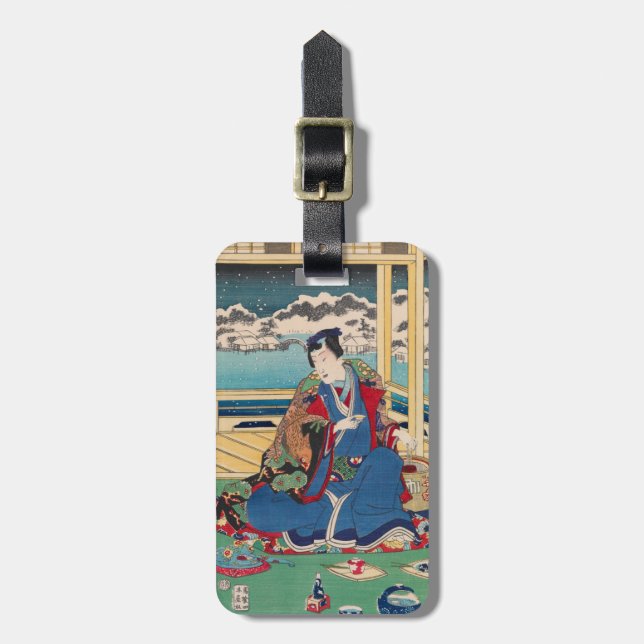 Japanese Art custom luggage tag (Front Vertical)