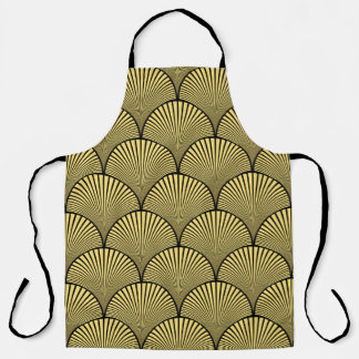 Japanese Art Deco: Black Gold Design Apron