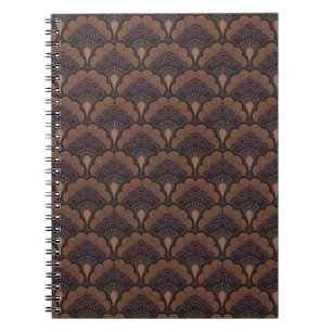 Japanese art deco style - Chocolate Notebook