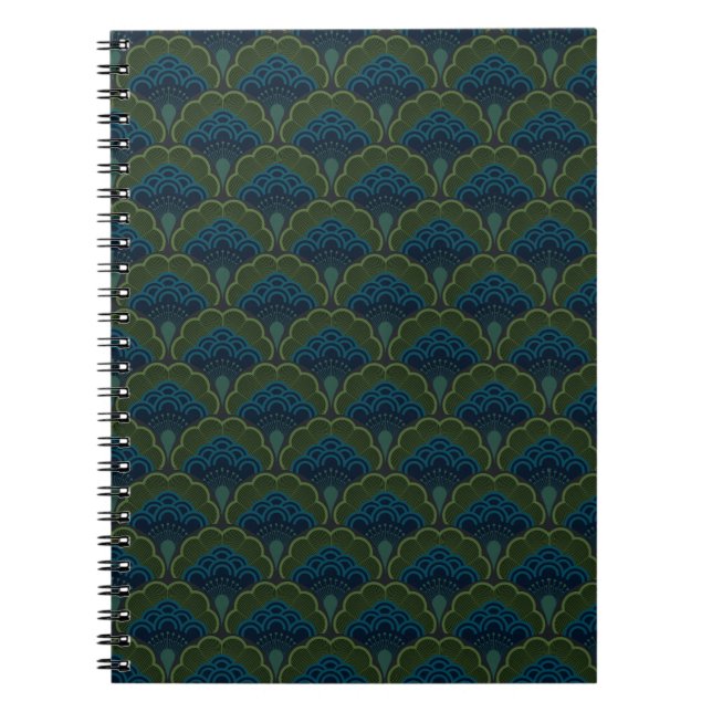 Japanese art deco style_Deep Forest Notebook (Front)