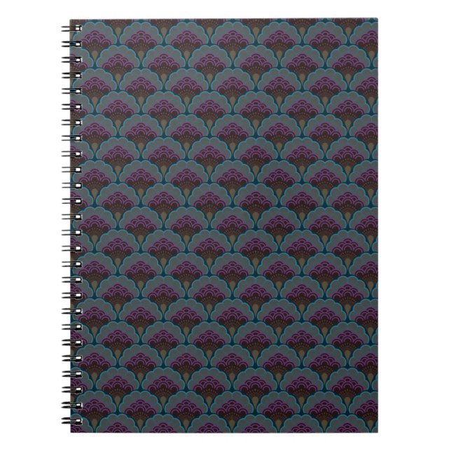 Japanese art deco style_Midnight Notebook (Front)