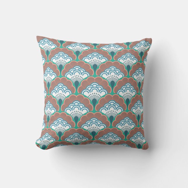 Japanese art deco style_ Oriental Cushion (Front)