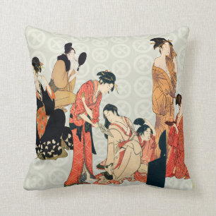 Japanese Art Design Throw Pillows