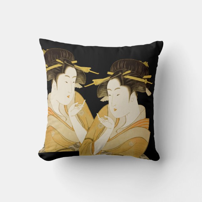 Japanese Art Design Throw Pillows (Front)