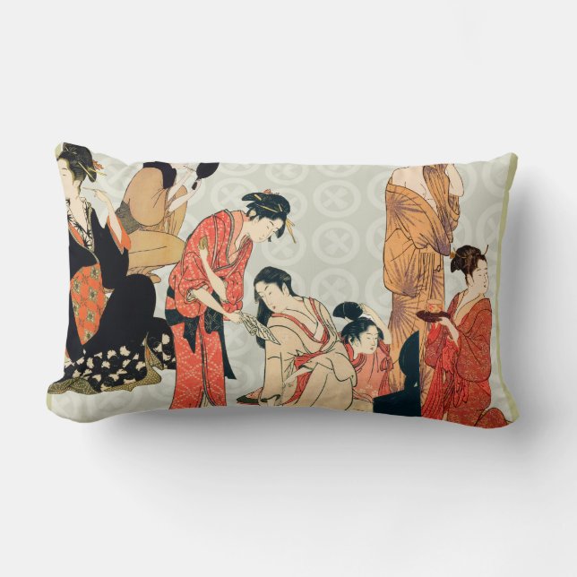 Japanese Art Design Throw Pillows (Front)