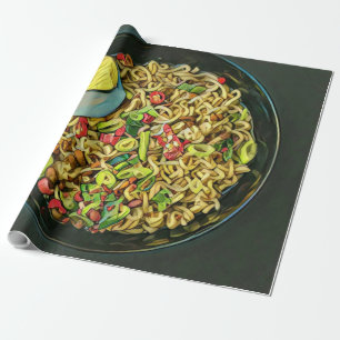 Japanese Art For Food Lovers Wrapping Paper