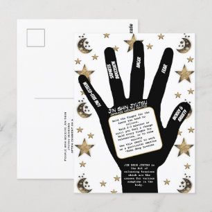 Japanese Art Harmonising Life Energy Hand Postcard