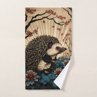 Japanese Art Hedgehog Wash Cloth