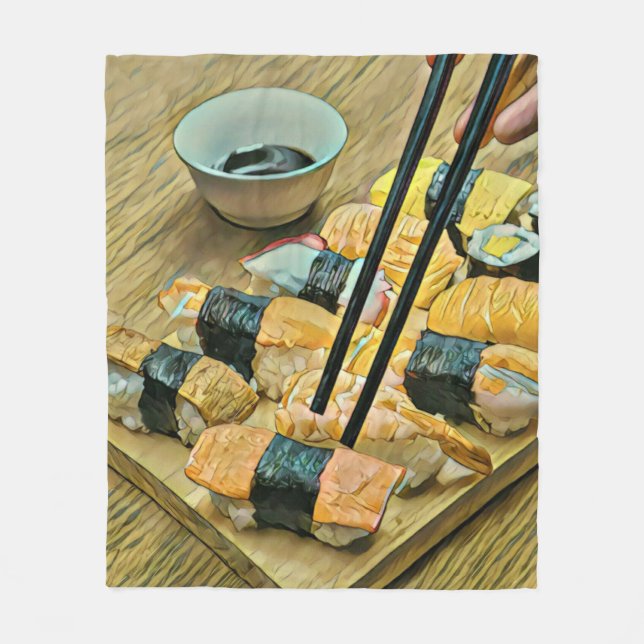 Japanese art lover fleece blanket (Front)