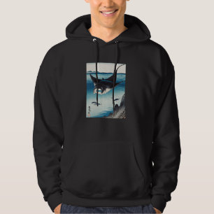 Japanese Art Manta Ray Kyosai Vintage Japan Artwor Hoodie