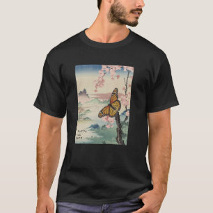 Japanese Art Monarch Butterfly Kyosai Vintage Japa T-Shirt