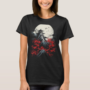 Japanese Art Mount Fuji Japan Lovers Sakura Blosso T-Shirt