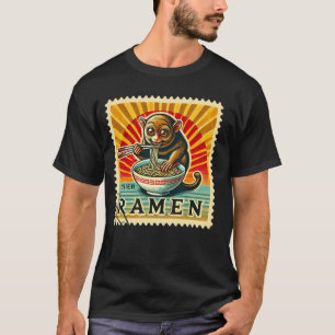 Japanese Art Noodles Postage Stamp Wildlife Tarsie T-Shirt