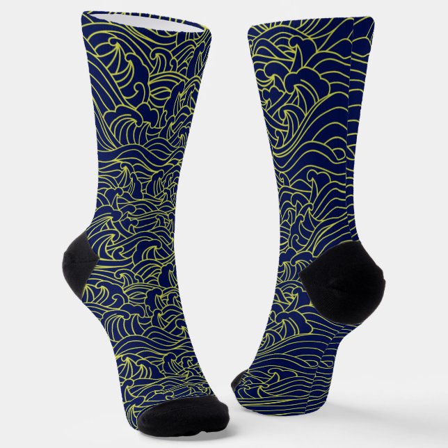 Japanese Art Pattern Socks  (Angled)