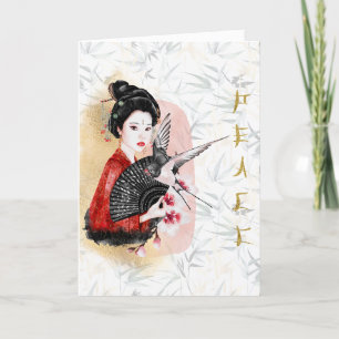 Japanese Art Peace Thank You Card