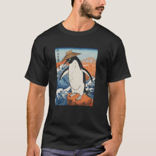 Japanese Art Penguin Kyosai Vintage Japan Artwork T-Shirt