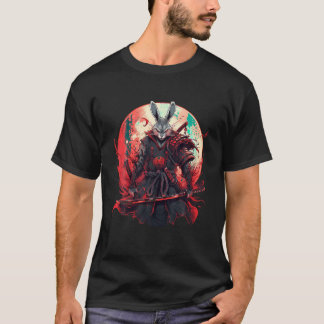 Japanese Art Rabbit Ninja Ukiyo e Anime Style Samu T-Shirt