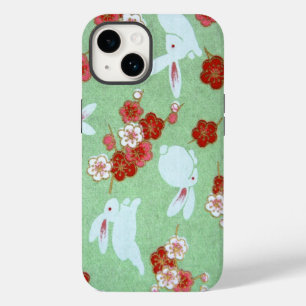 Japanese Art - Sakuras and Rabbits iPhone 14 Case
