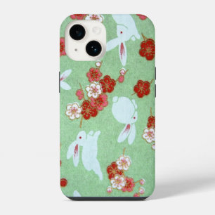 Japanese Art - Sakuras and Rabbits iPhone 14 Case