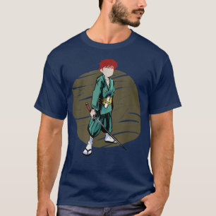 Japanese Art Samurai Vintage Fighter Retro Design T-Shirt