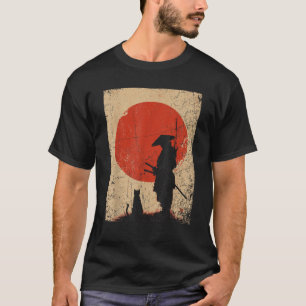 Japanese Art Samurai Vintage Fighter Retro Warrior T-Shirt