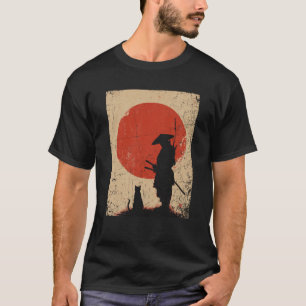 Japanese Art Samurai Vintage Fighter Retro Warrior T-Shirt