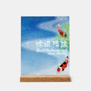 Japanese art -Shoot the breeze and clear stream - Acrylic Sign