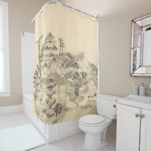 Japanese Art  Shower Curtain