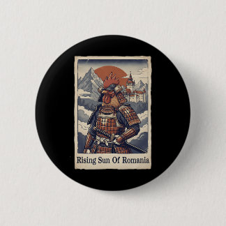 Japanese Art Ukiyo-e Romania Rooster 6 Cm Round Badge